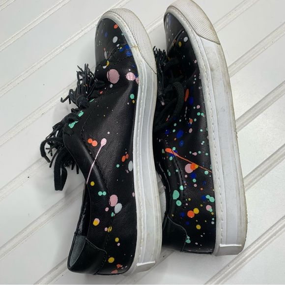 Loeffler Randall Logan Splatter-Print Tassel Sneakers - Picture 10 of 11